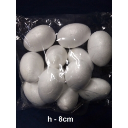 Jajko 8cm styropianowe 8cm , Wielkanoc , cena za 12szt / struktura